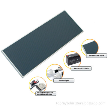 15W Solar DC Power System for Lighting